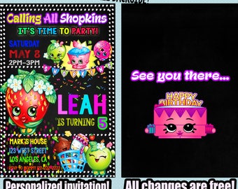 Shopkins invitation Shopkins invite Shopkins invitations Shopkins birthday Shopkins party Shopkins printable Shopkins printables Shopkins