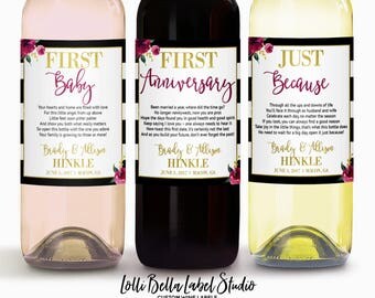 Kate Spade Inspired Wedding Milestones, Labels, Wine Labels, Wedding Gift, Thoughtful Wedding