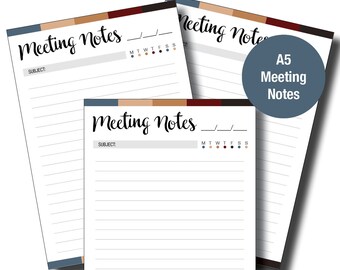 Printable Meeting Agenda Template Instant Download