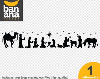 SALE Nativity Scene png jpg svg eps files high resolution BV-CE-0003