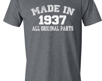 80th Birthday Gift For Men 80th Birthday T Shirt 80th Birthday Present Born In 1937 80 Years Old Gifts For 80th Birthday Mens Tshirt 1937