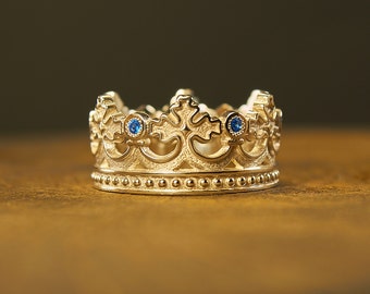 Crown Ring Sterling Silver, Princess Ring, Queen Ring, Royal Ring, King Ring, Crown Ring CZ, Crown Jewelry, Princess Jewelry, Power Ring
