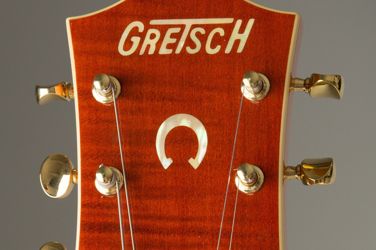 Gretsch 6120 Headstock Decal Logo Pearl White