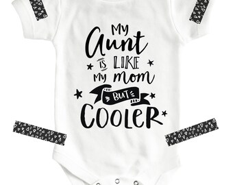 Aunt onesie, Unisex Kids' Clothing, Unisex baby clothing, I love my aunt, Aunt shirt, Nephew Gift, Nephew onesie, Auntie onesie, Aunt Custom