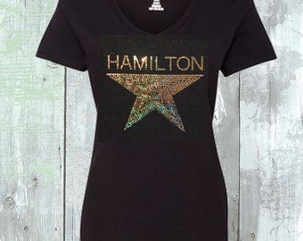Hamilton The Musical Star Sequins Shirt