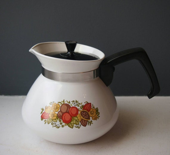 Vintage Corning Ware Stove Top Pot Coffee Pot Teapot Retro