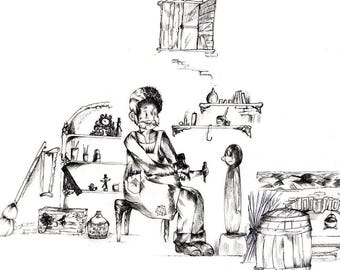 illustrazioni libro, Book illustration, kid illustration, Stampe Pinocchio, Pinocchio illustrations, Print Pinocchio illustrations