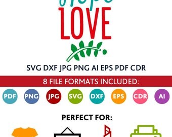 Faith hope love svg | Etsy