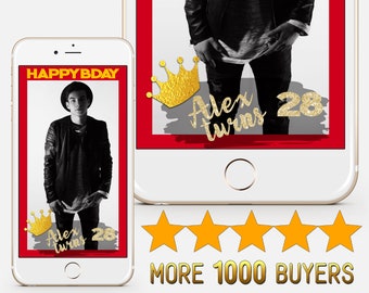 Snapchat Happy Birthday Geofilter Custom Birthday party geofilter Snapchat geofilter Custom birthday geofilter Birthday geofilter S80