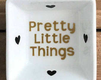 Pretty Little Things Ring Dish- Engagement Ring Dish - Wedding Ring Dish - Jewelry Dish- Ring Holder- Jewelry Holder! Your choice of colors!