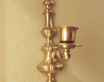 Candle wall sconce | Etsy on Brass Wall Sconces Non Electric Heaters id=19153