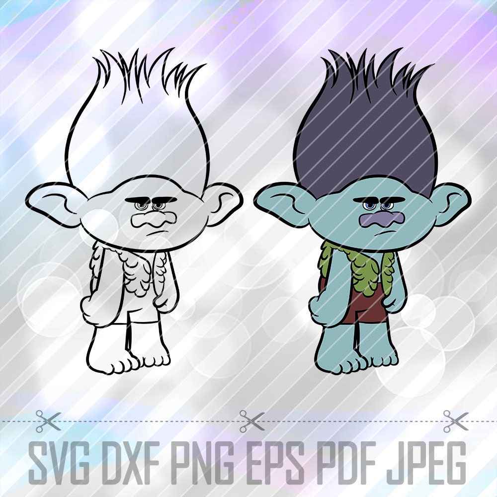 Trolls Branch SVG DXF Png Eps Pdf Studio Vector LAYERED Cut