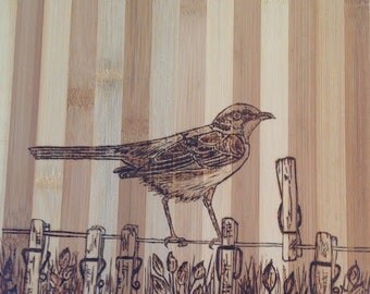 Items similar to wood bird with wire feet on Etsy