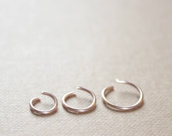 Thin Rose Gold Nose Ring 22K Rose gold Nose Hoop 20g Septum Ring 6mm Small Rose Gold Hoop Earrings 22g Rose Gold Cartilage Hoop 18g DiAndDe
