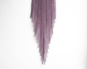 Purple Wall Hanging, Wall Tapestry, Boho Wall Decor, Wool Wall Hanging, Living Room Decorations, Natural Bedroom Accent, Home Decor