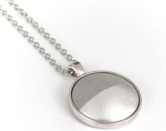 Concrete jewelry necklace silver