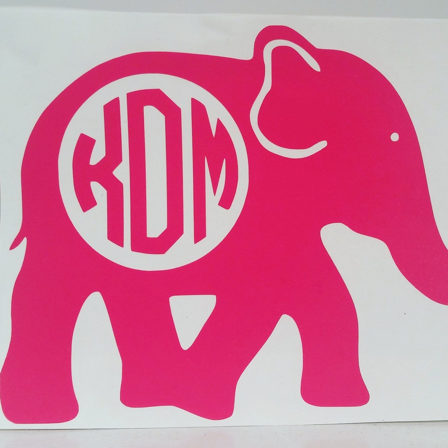 Elephant Monogram Decal