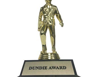 Dundie Award The Office TV Show Trophy Michael Scott Dunder Mifflin Paper Company Dundies Gift Idea Fan Costume Prop Dundee Dundees Dundy