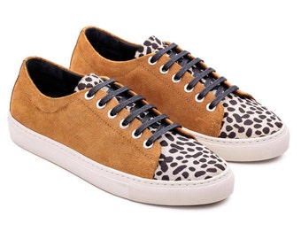 90s Platform Sneaker, Cow Leather Sneakers, Cow Sneakers, Hipster Sneakers, Fur Sneakers, Designer Sneakers, Cap Toe Sneaker, Handmade Shoes