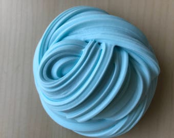 8oz. BIG ULTIMATE Deep Ocean Blue Pastel Fluffy Slime + Activator Powder!
