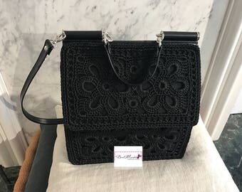Handmade bags, crochet, Miss Sicily, lanyard