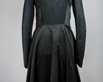 1940s Witchy Midi Dress // Witchy Satin Dress // Vintage Dress // Handmade Black Dress // 1940s Dress // Formal Dress // Witchy Clothing