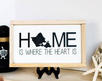 Hawaiian Home Decor - Wall Art - Hawaiian Decor - Oahu Home Quote - Wood Sign