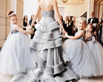 As Seen on Martha Stewart Weddings Flower Girl Dress Floor Length