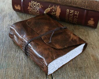 Leather Journal . "Either write something worth reading or do something worth writing" - Benjamin Franklin . handmade handbound (320 pgs)