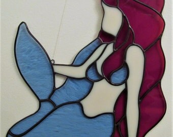 Stained Glass Mermaid Suncatcher