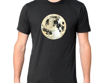 Women tshirt / t shirt for women full moon print on heather