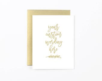 custom wedding card, personalized card, choose your own wording, create your own card, personalized wedding card, BLANK ON INSIDE