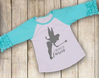 Tinkerbell Tee Decal Digital File, I believe in Fairies SVG, Cricut Fairy Design, Tinkerbell Silhouette Vector, Digital File