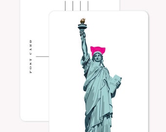 Set of 3 Postcards - Pussy Hat Lady Liberty