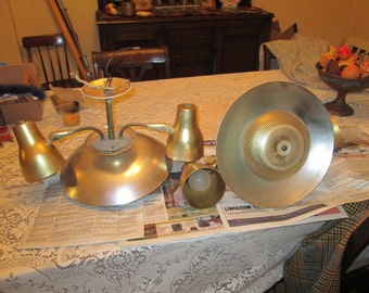 Mid Century Heating Ceiling Lights / 60s Atomic Metal Lights 2 Bullet Lights