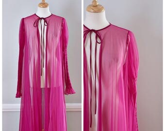 Vintage Ralph Montenero For Blanche Sheer Dressing Gown