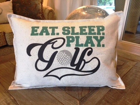 Golf Pillow 12x18 lumbar Eat Sleep Play Golf sports dad