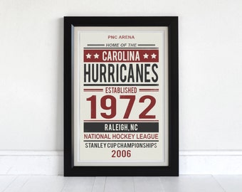 Carolina Hurricanes -Screen Printed Poster