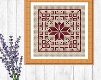 Modern Cross Stitch Pattern, Dutch Cross Stitch Pattern, Sampler, Embroidery, Digital Download, Tapestry, Needlepoint, Point de Croix