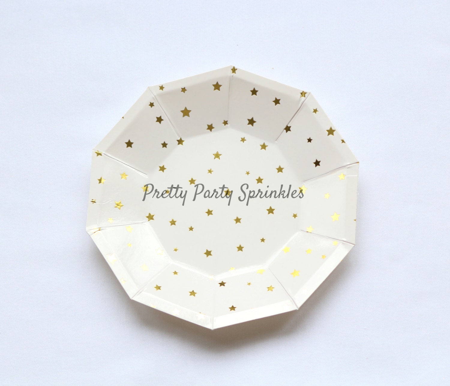 Gold Star Paper Plates Twinkle Twinkle Little Star First