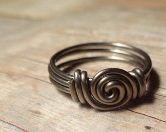 Niobium Ring, Swirl Ring, Hypoallergenic Ring, Size 2 3 4 5 6 7 8 9 10 11 12 13 14, Hypoallergenic Jewelry Nickel Free Allergy Free