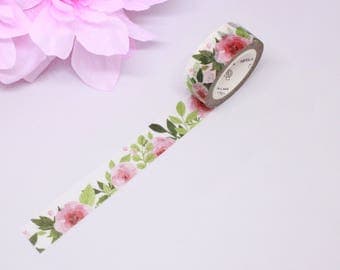 Washi Tape Floral, Floral Washi Tape, Pink Washi Tape, Pink Floral Washi, Washi Tape Samples, Planner Accessories, Happy Planner Accessories
