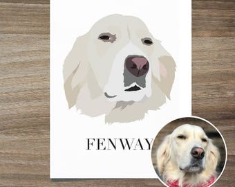 Custom Dog Portrait, Dog Portrait, Custom Pet Portrait, Dog mom gift, Dog Illustration, Dog anniversary gift, Dog Art, Custom Dog portrait