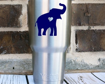 Elephant Decal, Elephant Car Decal, Elephant Cup Decal, Elephant Mug Decal, Elephant Laptop Decal, Elephant, DIY -You choose size, color.