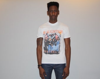 Vintage 1980s Slaughter Rock Band T Shirt - 80s Rock T Shirt - Heavy Metal Band T Shirt - M00258