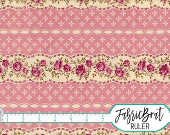 SHABBY CHIC Fabric by the Yard Fat Quarter Pink Fabric Striped Floral Fabric Rose Fabric 100% Cotton Fabric Quilt Fabric Apparel Fabric t1-1