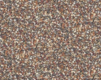 Pebble Fabric, Rock Fabric, Landscape Fabric - Crab Shack by Andover Fabrics 1362 - Priced by the 1/2 Yard