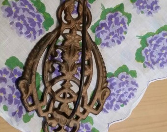 Antique Cast Iron Receipt Bill Wall Hook ftom Early 1900s Edwardian Style