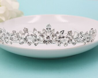 Crystal Bridal Tiara, Swarovski crystal rhinestone wedding tiara, bridal wedding hair accessories, wedding headpiece, bridal tiara 210714737