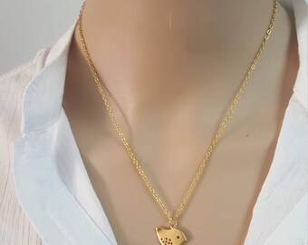 Gold plated bird necklace, dainty gold necklace, Bat mitzva gift, bridesmaid gifts,